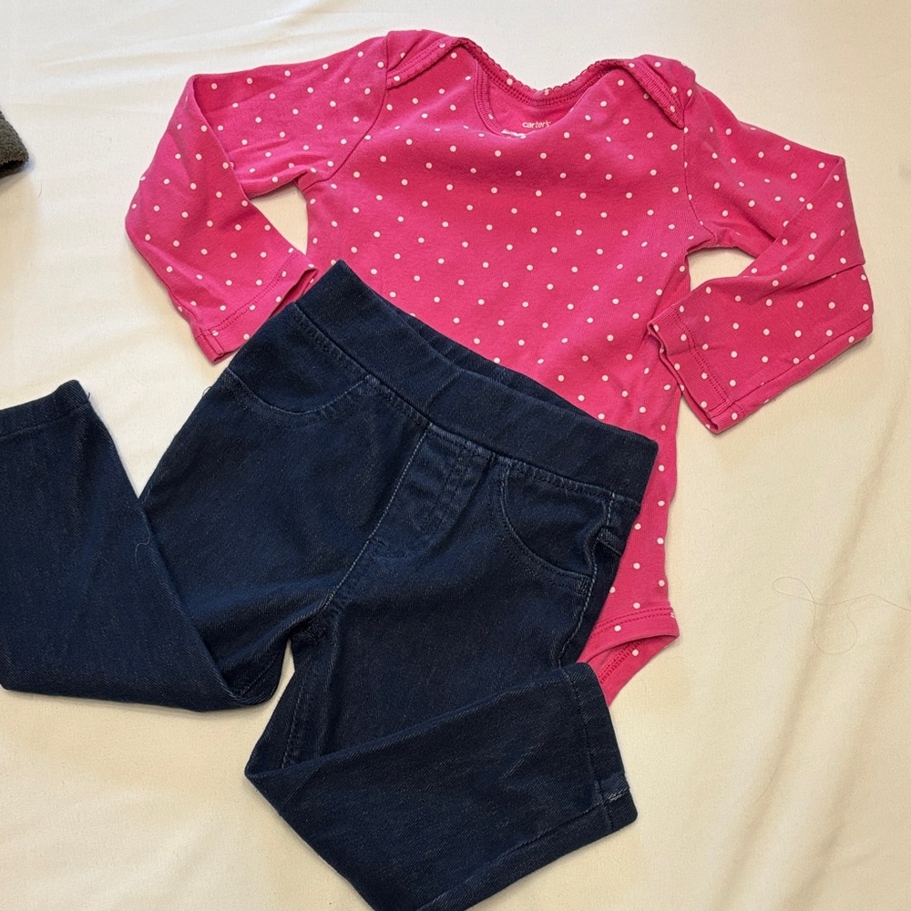 Carter's Fuchsia and Dark Blue Kids Set